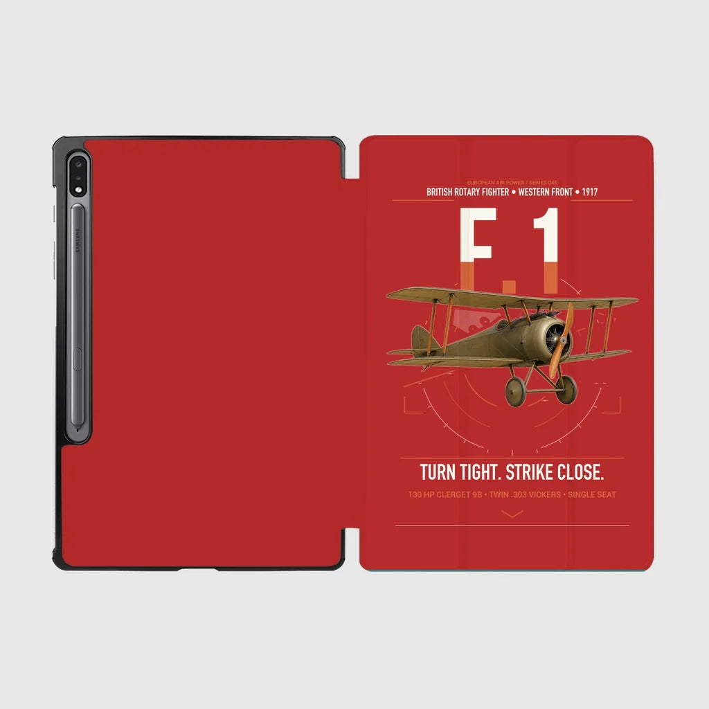 Sopwith Camel F.1 design on red samsung tablet tablet case