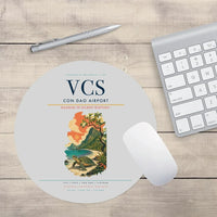 Thumbnail for Con Dao Airport (VCS) design on light gray round mouse pad