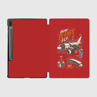 Thumbnail for How Planes Fly V2 design on red samsung tablet tablet case