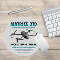 Thumbnail for DJI Matrice 3TD design on light gray round mouse pad