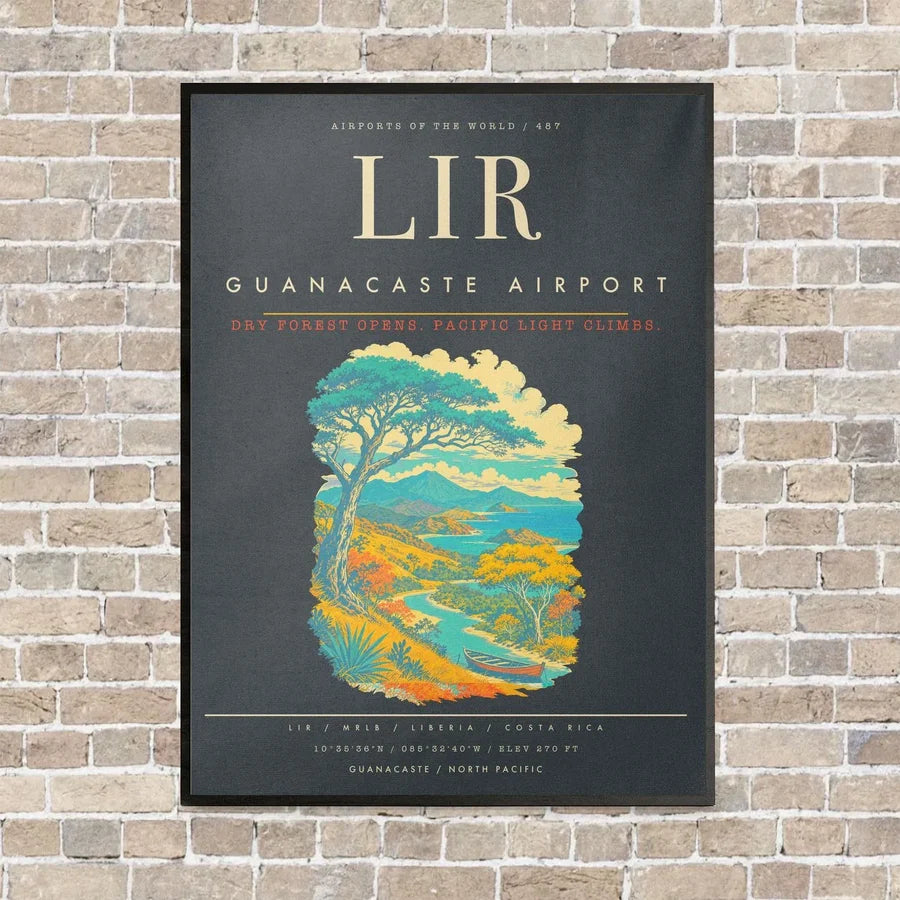 Guanacaste Airport LIR - Canvas Framed - Gray