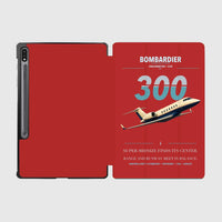 Thumbnail for Bombardier Challenger 300 design on red samsung tablet tablet case