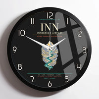 Thumbnail for Innsbruck Airport INN - Inn Valley Alpine Weave Wall-Clock Framed - Black