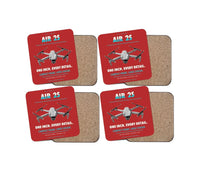 Thumbnail for DJI Air 2S design on red 4 pieces set coaster