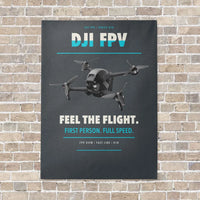 Thumbnail for DJI FPV vertical canvas print - no frame - gray background