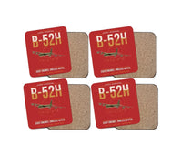 Thumbnail for B-52H Stratofortress design on red 4 pieces set coaster