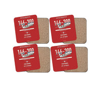 Thumbnail for BAe 146-300 design on red 4 pieces set coaster