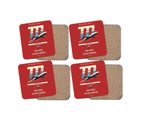 Thumbnail for Boeing 777-300ER design on red 4 pieces set coaster