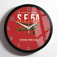 Thumbnail for Royal Aircraft Factory S.E.5a design on red framed wall clock