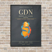Thumbnail for Gdansk Lech Waesa Airport GDN - Canvas Framed - Gray