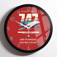 Thumbnail for Boeing 747-400 Dreamlifter design on red framed wall clock