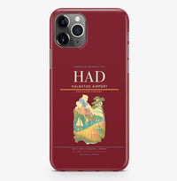 Thumbnail for Halmstad Airport (HAD) design on dark red iPhone 16 Pro MagSafe case