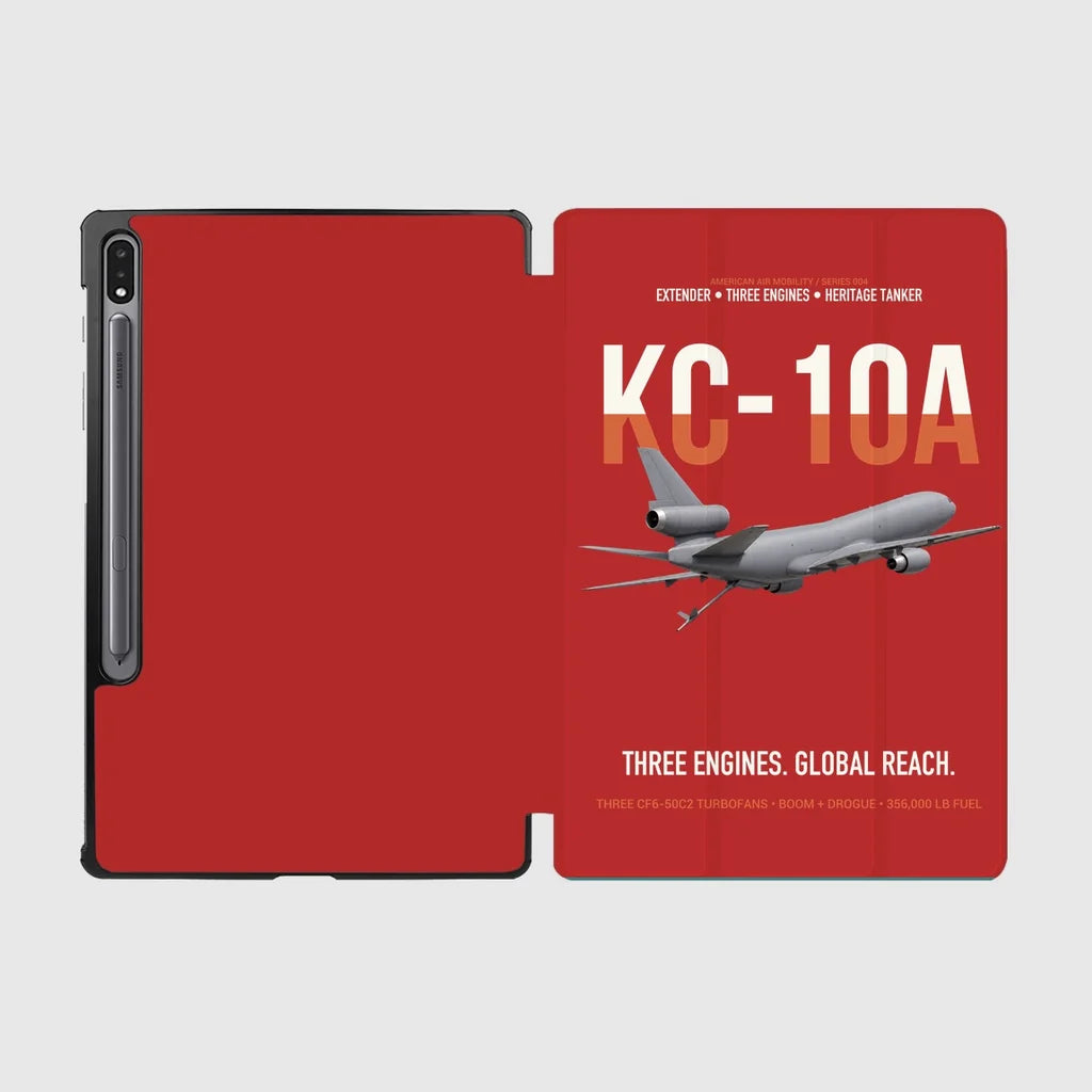 KC-10A EXTENDER design on red samsung tablet tablet case