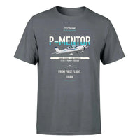 Thumbnail for Tecnam P-Mentor design on gray t-shirt, single-side print