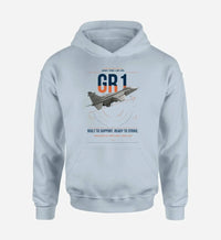 Thumbnail for SEPECAT Jaguar GR1 design on light blue double-side hoodie, single-side print