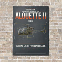 Thumbnail for Sud Aviation SE 3130 Alouette II vertical canvas print - no frame - gray background
