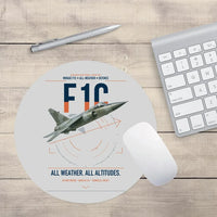 Thumbnail for Dassault Mirage F1C design on light gray round mouse pad