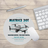 Thumbnail for DJI Matrice 30T design on light gray round mouse pad