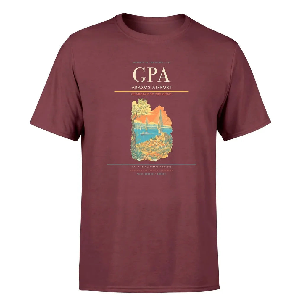 Patras Airport (GPA) Premium T-Shirt Dark Red