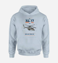 Thumbnail for Bell AH-1Z Viper design on light blue double-side hoodie, single-side print