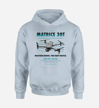 Thumbnail for DJI Matrice 30T design on light blue hoodie single side
