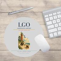 Thumbnail for Langeoog Airport (LGO) design on light gray round mouse pad