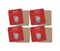 Thumbnail for Bacha Khan International Airport PEW Coaster 4-Pieces-Set - Red