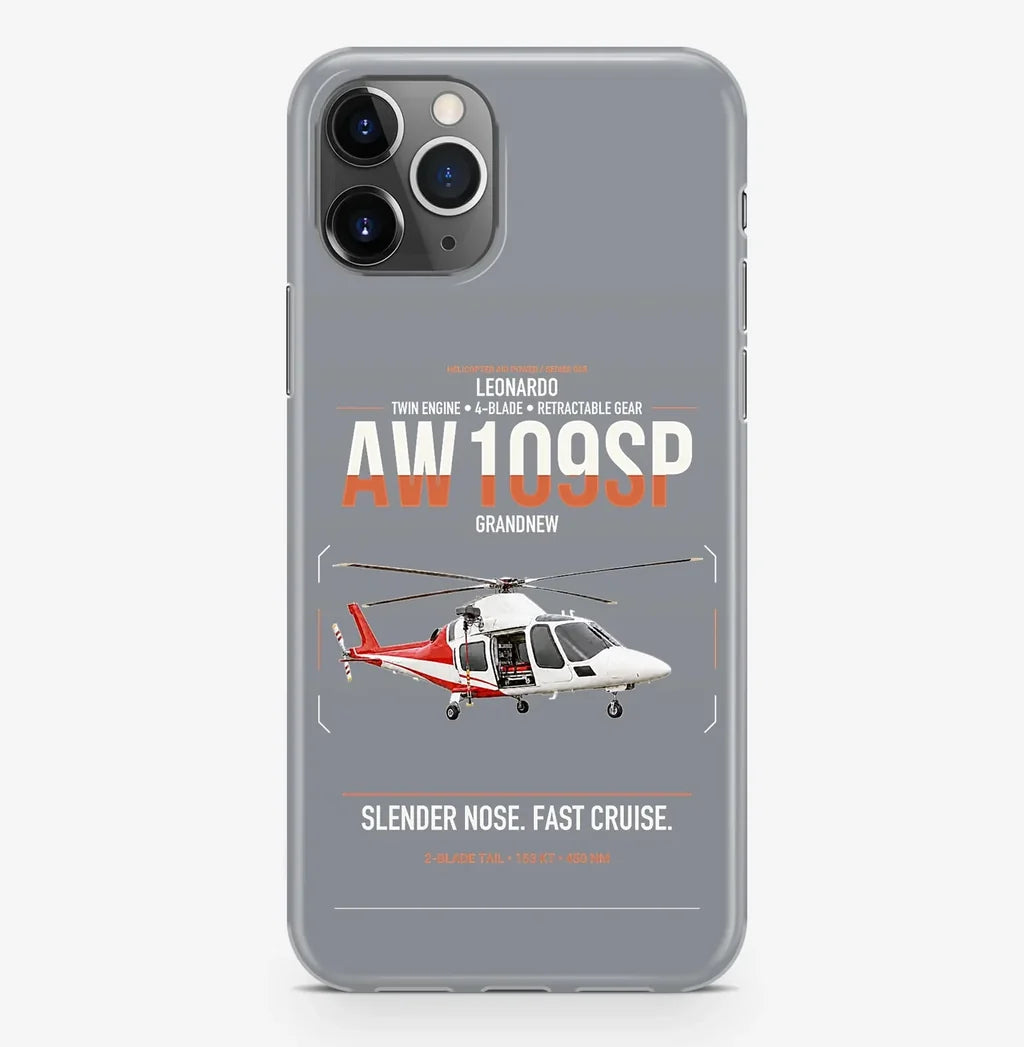 Leonardo AW109SP GrandNew design on gray magsafe iphone case, for iPhone Pro Max