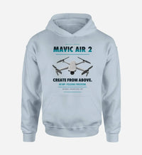 Thumbnail for DJI Mavic Air 2 design on light blue hoodie single side