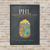 Thumbnail for Philadelphia International Airport PHL - Canvas Framed - Gray