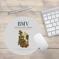 Thumbnail for Buon Ma Thuot Airport (BMV) design on light gray round mouse pad
