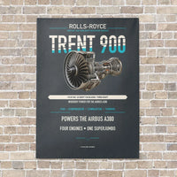 Thumbnail for TRENT 900 vertical canvas print - no frame - gray background