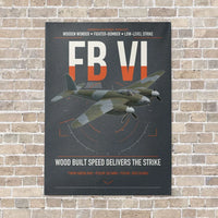 Thumbnail for de Havilland Mosquito FB VI vertical canvas print - no frame - gray background