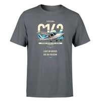Thumbnail for Cessna 162 Skycatcher design on gray t-shirt, single-side print