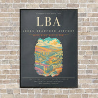 Thumbnail for Leeds Bradford Airport LBA - Canvas Framed - Gray