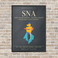 Thumbnail for John Wayne Airport Orange County SNA - Canvas Framed - Gray