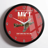 Thumbnail for Hawker Hurricane Mk I design on red framed wall clock