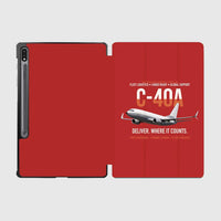 Thumbnail for C-40A Clipper Fleet Logistics Ready design on red samsung tablet tablet case
