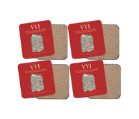 Thumbnail for Viru Viru International Airport VVI Coaster 4-Pieces-Set - Red