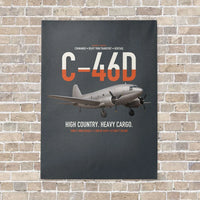 Thumbnail for C-46D Commando vertical canvas print - no frame - gray background