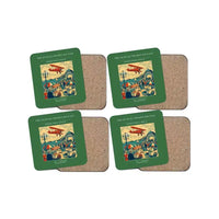 Thumbnail for The Seawall Promenade Pass - Designed Coasters design on green 4-pieces-set