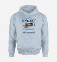 Thumbnail for M250-B17F design on light blue hoodie single side