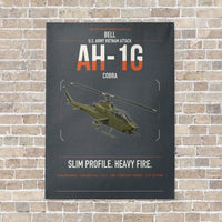 Thumbnail for Bell AH-1G Cobra vertical canvas print - no frame - gray background