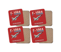 Thumbnail for F-106A Delta Dart design on red 4 pieces set coaster