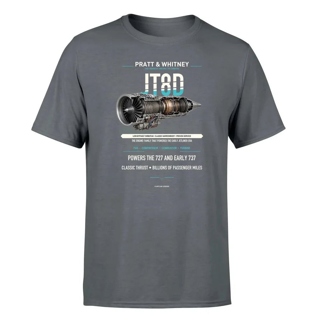 JT8D design on gray single side