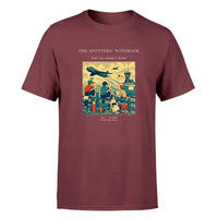 Thumbnail for VINTAGE G4384 - The Spotters' Notebook - Premium T-Shirt design on darkred premium t shirt