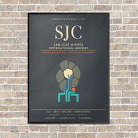 Thumbnail for San Jose Mineta International Airport SJC - Canvas Framed - Gray