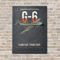 Thumbnail for Messerschmitt Bf 109G-6 vertical canvas print - no frame - gray background