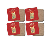 Thumbnail for EuroAirport Basel-Mulhouse-Freiburg (MLH) design on red 4 pieces set coaster