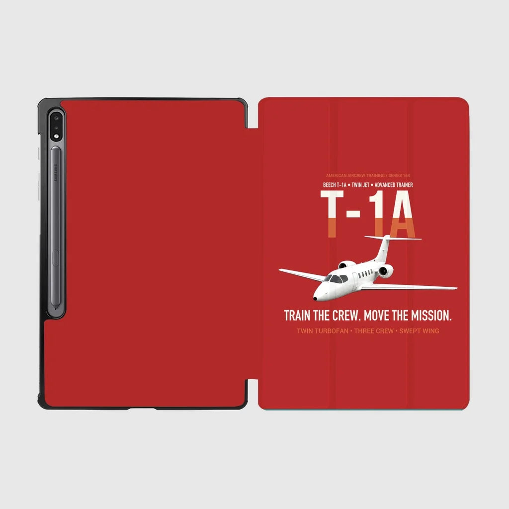 T-1A Jayhawk Advanced Jet Trainer design on red samsung tablet tablet case